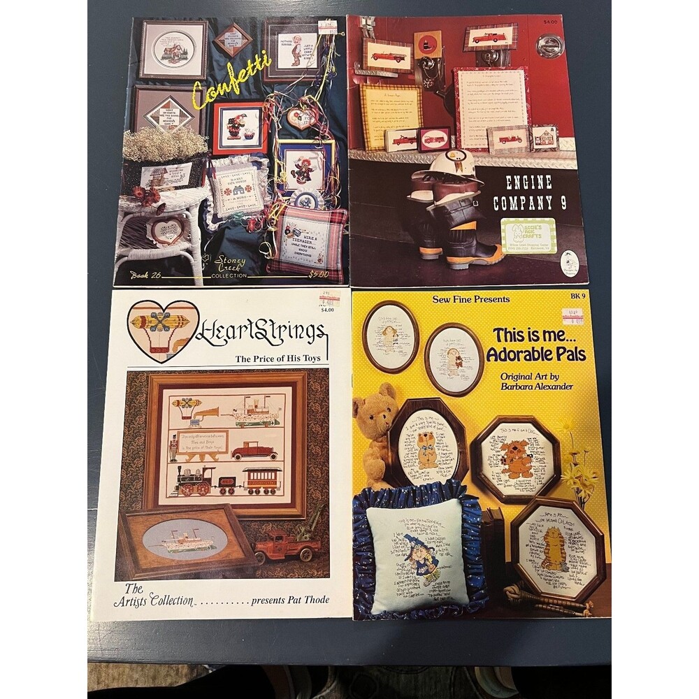 Cross Stitch Pattern Booklet Lot of 4 Stoney Creek Sew Fine The Artists